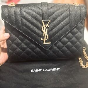 YSL Authentic Black Envelope Bag
